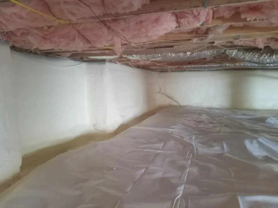 Crawl space encapsulation with closed-cell spray foam for Spray Foam Roofing in Cincinnati